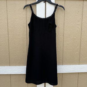 Vintage Y2K Byer Too Black Sequin Spaghetti Strap Mini Dress Size 7